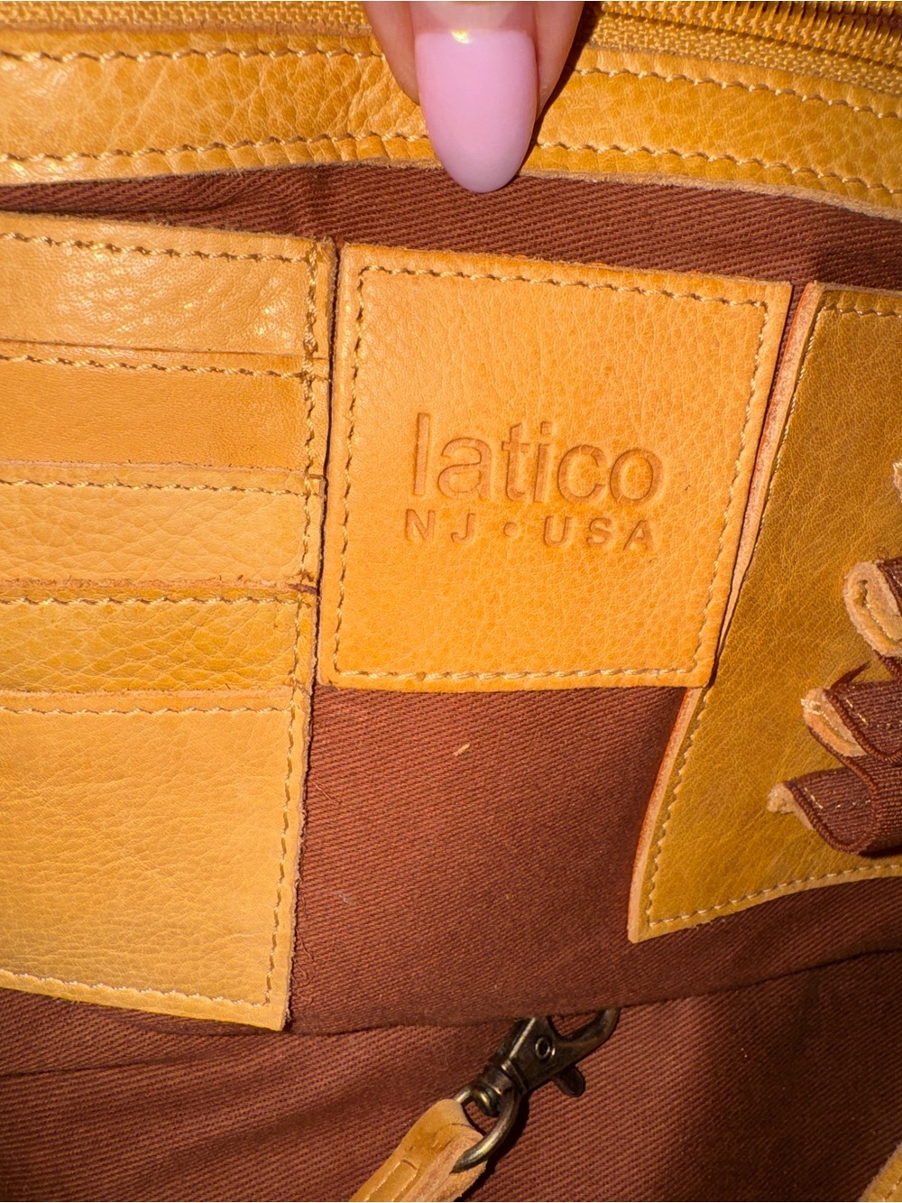 Latico Leather Petite Lindsey shoulder bag - Camel - Picture 9 of 9